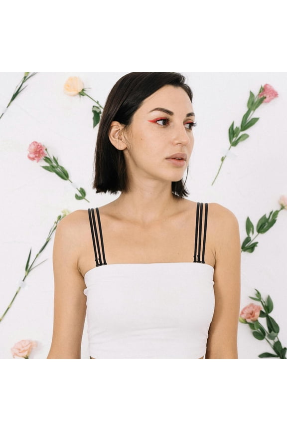 4Pairs Elastic Adjustable Bra Straps for Strapless Bras Invisible Underwear Support