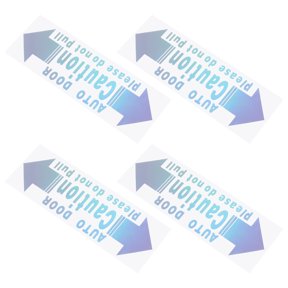 POPETPOP 4Pcs Automatic Door Sticker Car Decal Do Not Touch Warning Waterproof Vinyl Decals