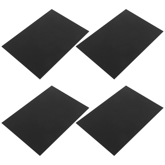 POPETPOP 4Pcs Black Acrylic Sheets for Crafts Lightweight Rigid Plastic Board Scratch Resistant Durable