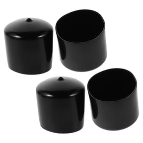 POPETPOP 4Pcs Black Rubber Bearing Dust Caps for Trailer Wheels Protect Hub Sealing and Bearing Longevity