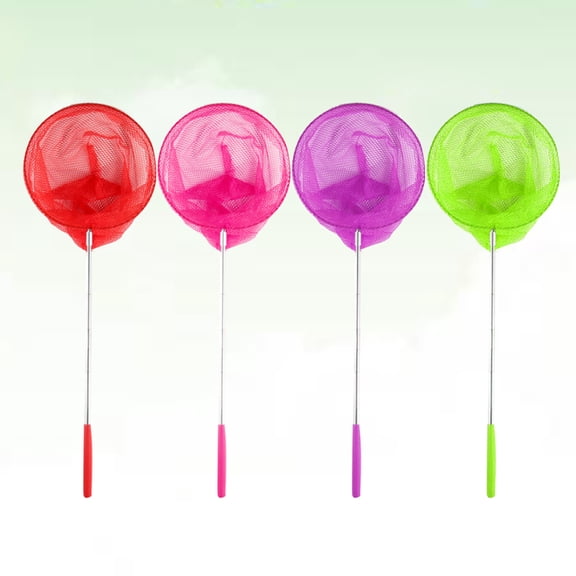 POPETPOP Casting Net Telescopic Nets Plastic 4pcs Assorted Color Catching Bugs