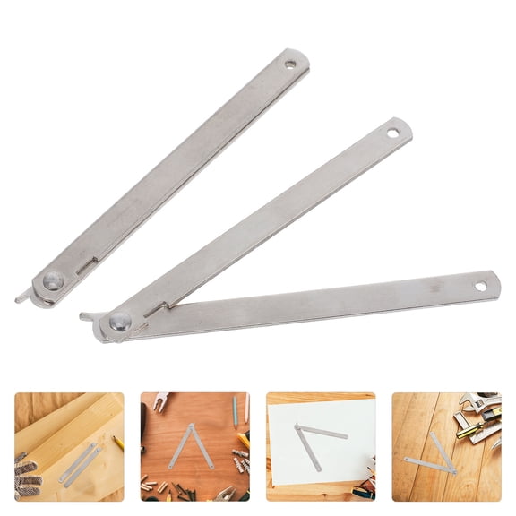 POPETPOP 4Pcs Folding Lid Support Bracket Stainless Steel Table Top Hinge for Drop Front Desk Home Use