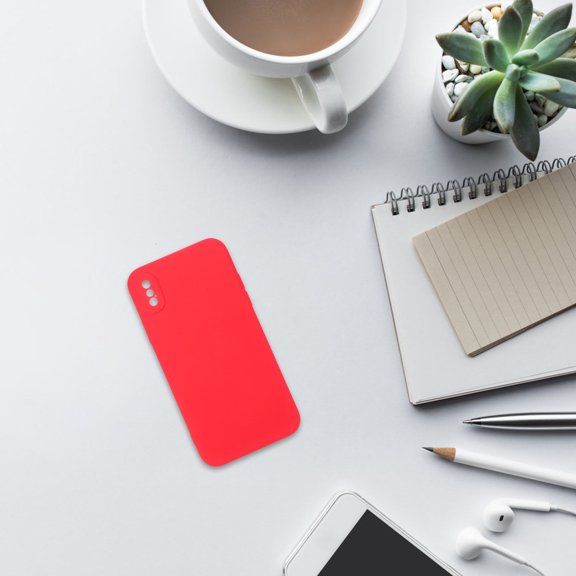 POPETPOP 4Pcs Full Coverage Silicone Phone Case Compatible with Iphone X Xs Lightweight Red