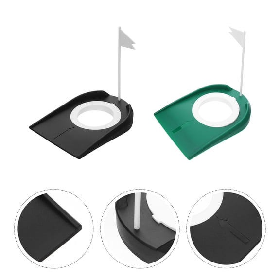 POPETPOP 4Pcs Portable Golf Putting Holes with Stable Base and Realistic Green Simulation for Home Office Training