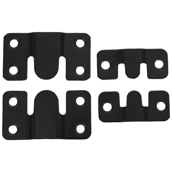 POPETPOP 4Pcs Interlocking Picture Frame Mount Brackets Black for Home Heavy Duty Hanging Stability