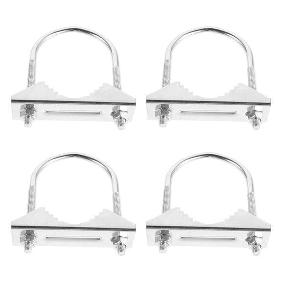 POPETPOP 4Pcs Heavy Duty Aluminum Antenna Mount Bracket for Outdoor Pole Mounting and Roof Installation
