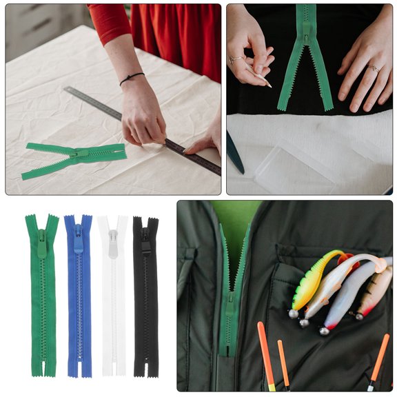 POPETPOP 4Pcs Multi-Use Garment Zippers Replacement for Sewing Backpacks and Craft Bags