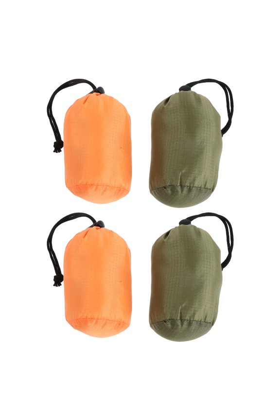 4Pcs Nylon Mesh Drawstring Storage Pouch for Rain Poncho Outdoor Camping Hiking Organizer