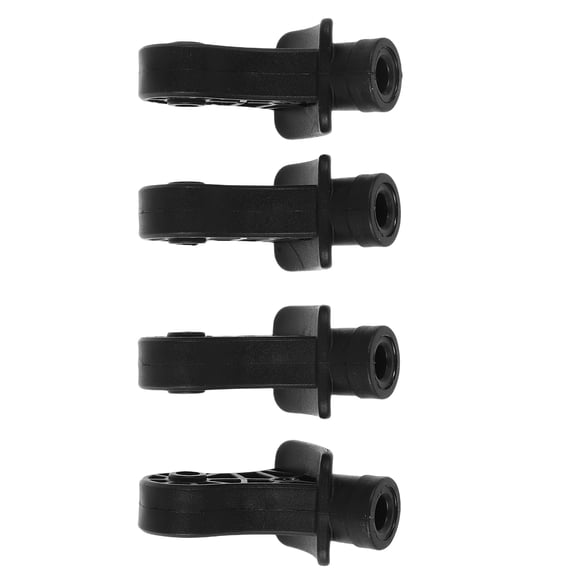 POPETPOP 4Pcs Reinforced Luggage Caster Bracket Black DIY Replacement Wheel Mounting Hardware