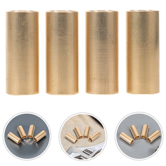 POPETPOP 4-Pack Brass Trailer Leaf Spring Bushings High Wear Resistance for Automotive Double Eye Suspension Springs