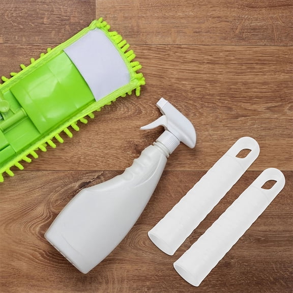 POPETPOP 4Pcs Durable Plastic Mop Handle End Caps White for Home and Office