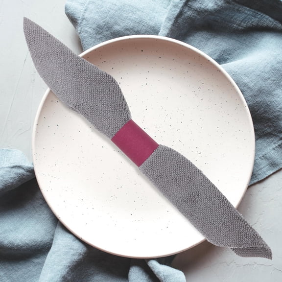 POPETPOP 500Pcs Rosy Paper Napkin Rings for Dinner Use Minimalist Design for Elegant Table Settings