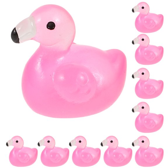 POPETPOP 50pcs Flamingo Table Decor Miniature Resin Flamingo Figurines for Garden Decor Outdoor Party Ornaments