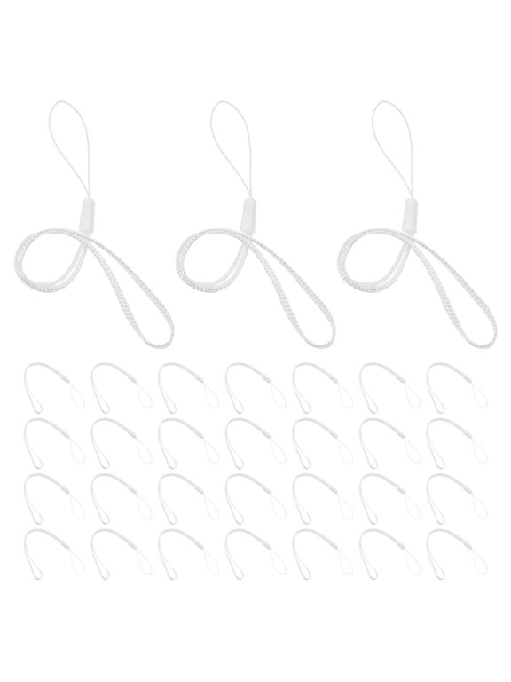 50Pcs White Wrist Strap Lanyard Multipurpose Phone Keychain Hanging Rope for Camera Use