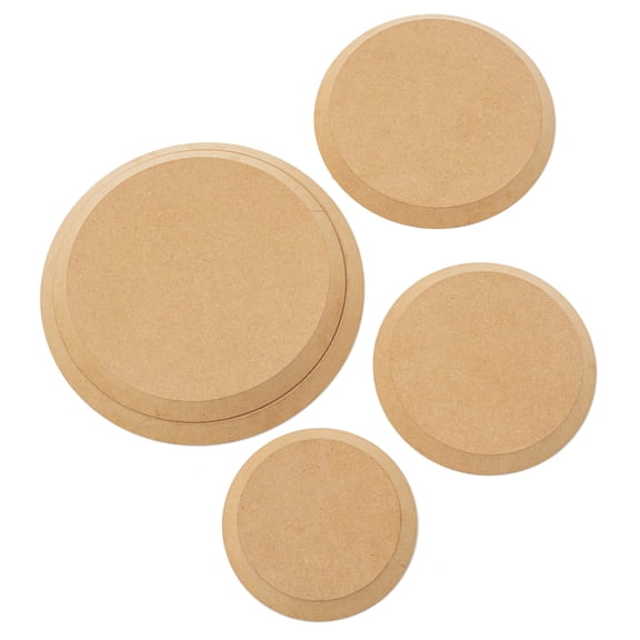 POPETPOP 5-Piece Wood Round Clay Pottery Molds for Ceramic Crafting and Precise Home Art Projects