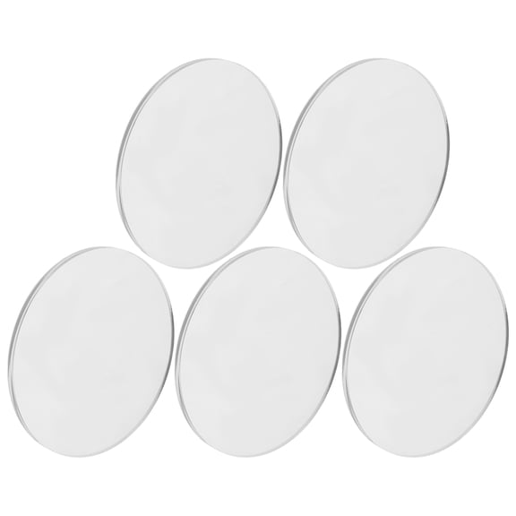 POPETPOP 5Pcs Clear Acrylic Clock Face Replacement Covers for Desk and Wall Clocks Home Use