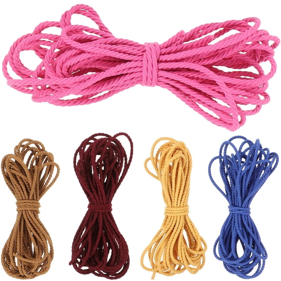 POPETPOP 5Pcs Multipurpose Elastic Thread for Jewelry Making and Hair Ties Assorted Color
