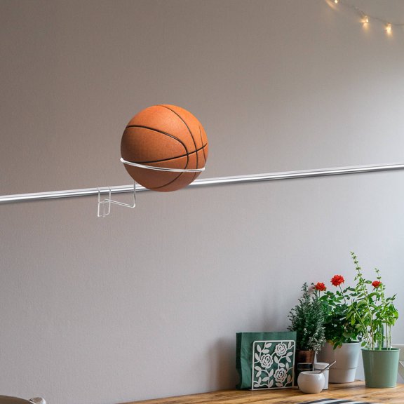 POPETPOP 5Pcs Metal Hat Rack Display Stand Vertical Grid Design for Basketball Volleyball Football