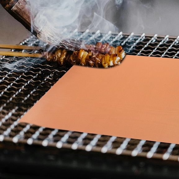 POPETPOP 5Pcs Outdoor Grill Mats Made of Fiberglass Nonstick Reusable Bbq and Oven Cooking Mats
