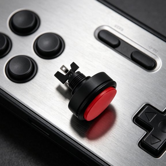 POPETPOP 5Pcs Round LED Push Button Switch with Microswitch for Arcade Console Parts