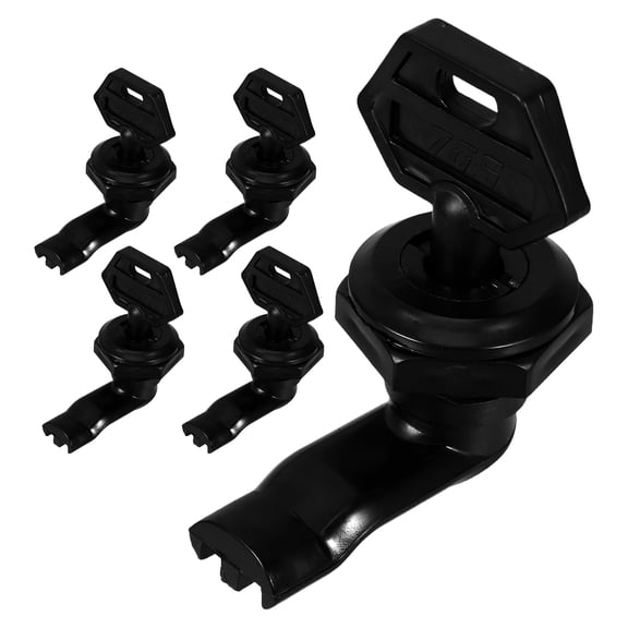 POPETPOP 5Sets Black Electrical Cabinet Latch Locks Durable Turn Bolt for Power Distribution Box Security