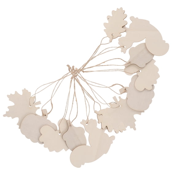 POPETPOP 60Pcs Fall Wooden Cutouts for Harvest Festival with Pumpkin Turkey and Maple Leaf Party Decor