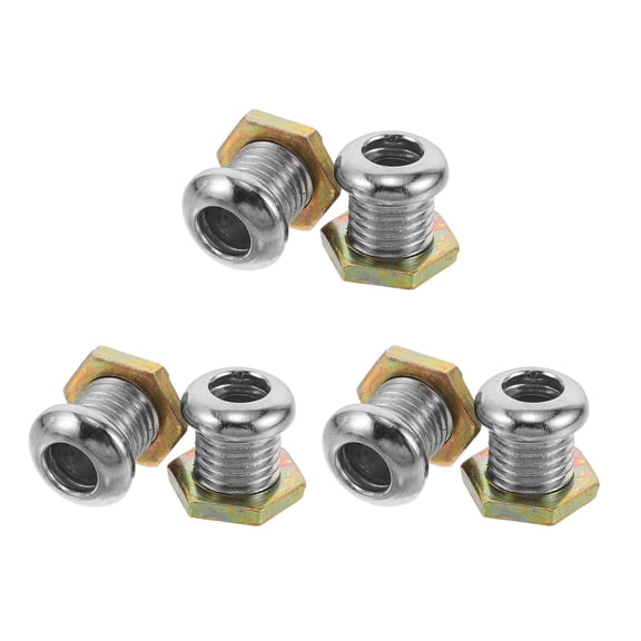 POPETPOP 6Pcs Bass Drum Air Vent Screw Plated Silver Metal Enhancing Drum Tone with Durable Shell Hardware