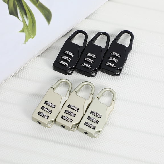 POPETPOP 6Pcs Portable 3 Combination Dial Number Lock for Luggage Backpack and Cabinet Use