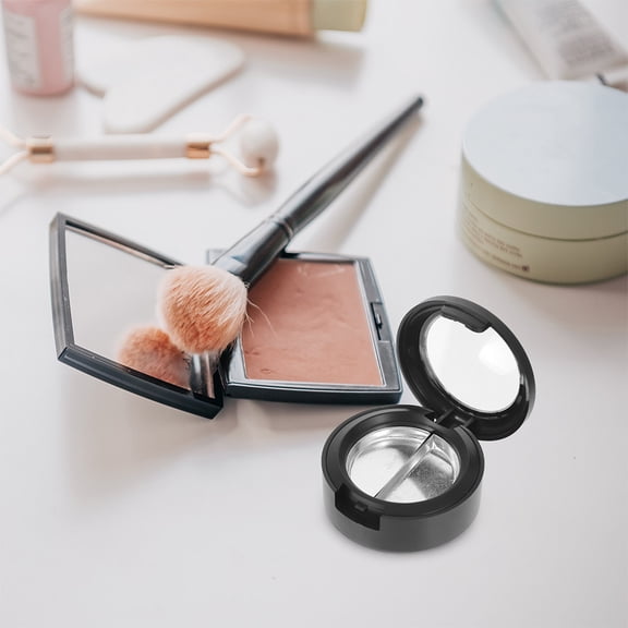 POPETPOP 6Pcs Round Empty Eyeshadow Case with Mirror for Ladies Social Gathering Travel