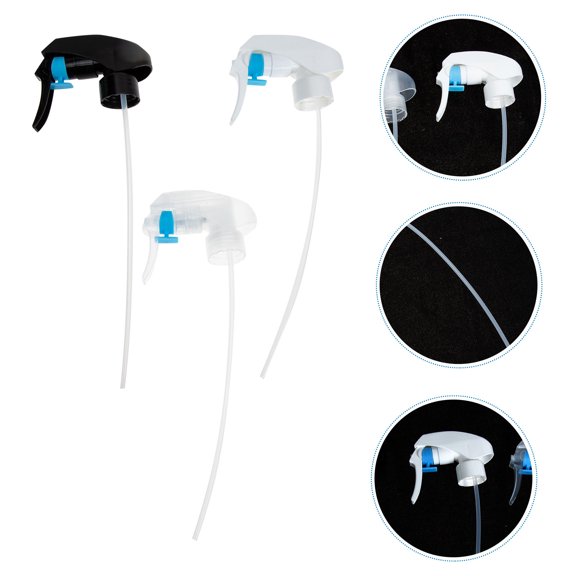 POPETPOP 6Pcs Trigger Sprayer Plastic Transparent for Spray Bottle Heads Household Users