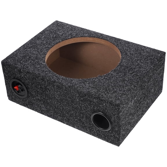 POPETPOP 8 Inch Carpeted Sealed Wood Subwoofer Enclosure Box for Car Audio Powerful Bass Enhancement