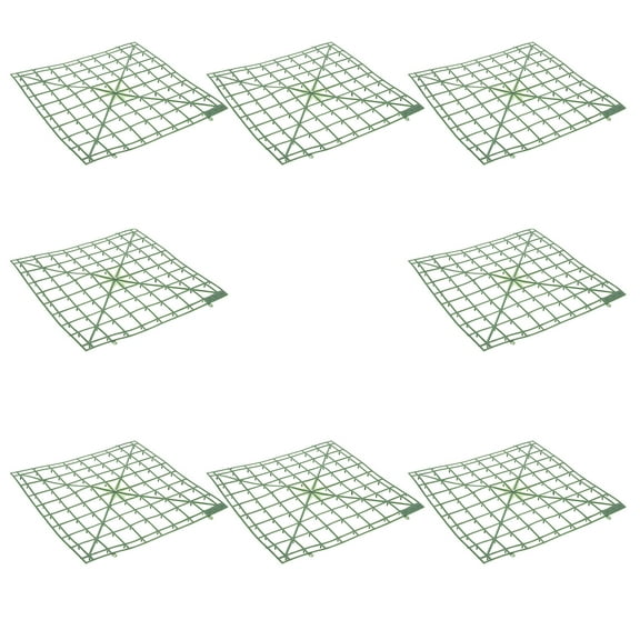 POPETPOP 8Pcs Artificial Flower Frame Green Floral Wall Grid for Homeowners Decoration