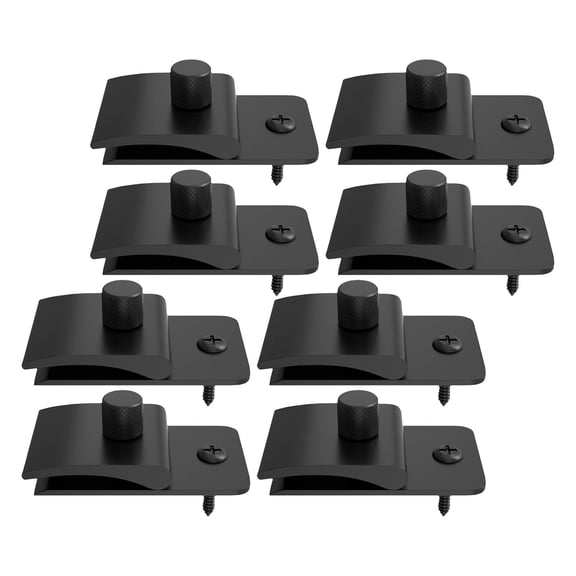POPETPOP 8Pcs Black Hanging Wall Hooks for Bed Sheets Strong Rug Clips for Wall Display and Curtain Hanging