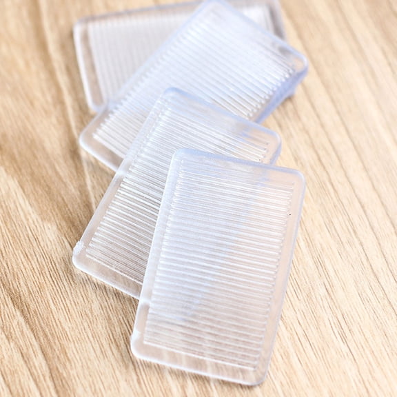 POPETPOP 8Pcs White Door Wedges with Grooved Bottom Furniture Shims for Home Use Stable Leveling