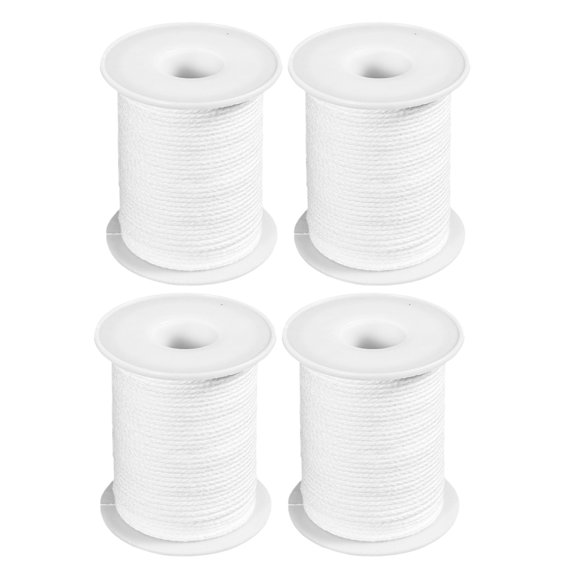 POPETPOP Braided Cotton Wick Roll White Cotton Wicks for Candle Making and Lantern Oil Lamp Use