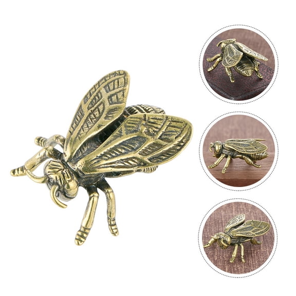 POPETPOP Metal Insect Statue Brass Craft Figurine Home Ornament 1Set