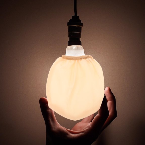 POPETPOP Brown LED Light Diffuser Cover Fabric Lamp Shade for Night Feeding and Soft Ambient Lighting