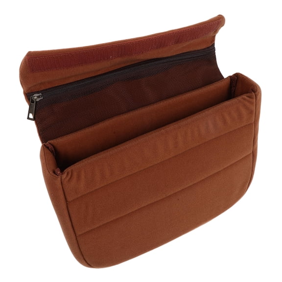 POPETPOP Coffee Camera Case Liner with Thick Padding and Adjustable Compartments for Lens Protection