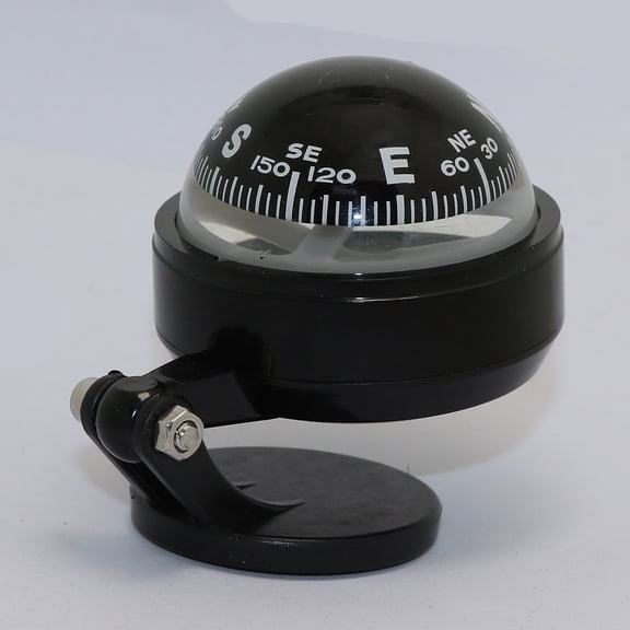 POPETPOP Car Dashboard Compass Black Multi Function Navigation Compass with Declination Adjustment for Car Use