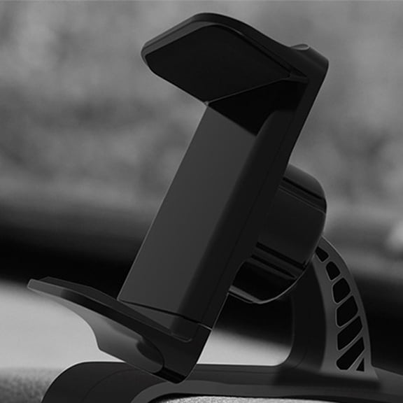 POPETPOP Car Phone Stand Bracket, Black, Smart Design, Fastens to 3-4Cm Dashboards, No Tools
