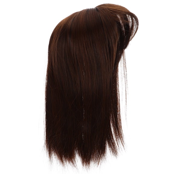 POPETPOP Clip In Hair Toppers Synthetic Hair Piece Light Brown 1 Pcs Provide Natural Look For Women