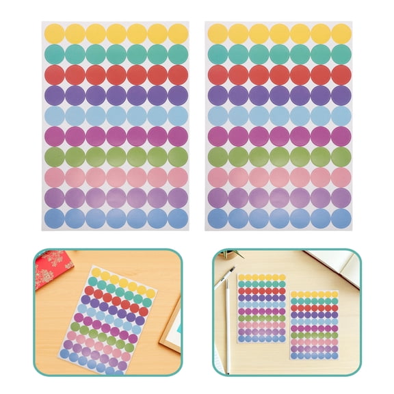 POPETPOP Colored Dot Stickers Assorted Colors Removable Round Labels for Sorting and Crafting