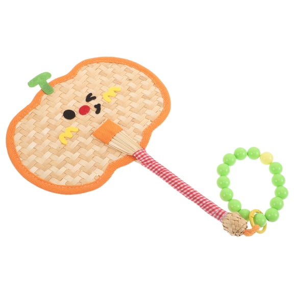 POPETPOP Portable Wheat Straw Handheld Fan with Cute Design for Travel, Home, Outdoor, and Festival Use