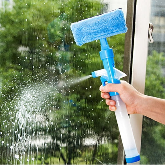 POPETPOP Daily Use Window Squeegee Cleaner with Towel Absorbing Water for Streak Free Glass and Tiles