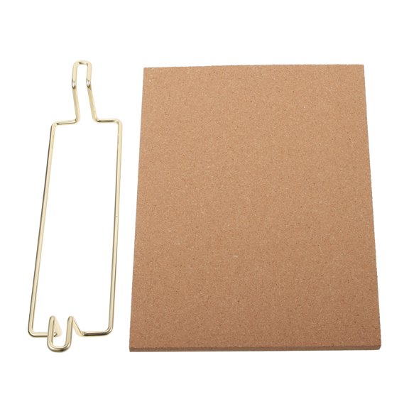 POPETPOP Desktop Message Board Cork Corkboard with Stand Golden Office Memo Display