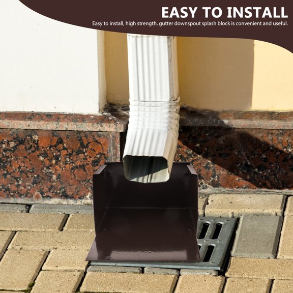 POPETPOP Downspout Splash Blocks Gutter Aluminum Alloy Simple Design 1Pcs Outdoor Use