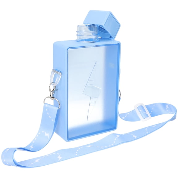 POPETPOP Drinking Bottle for Sports Portable Water Bottle Plastic Sky Blue 1Pcs