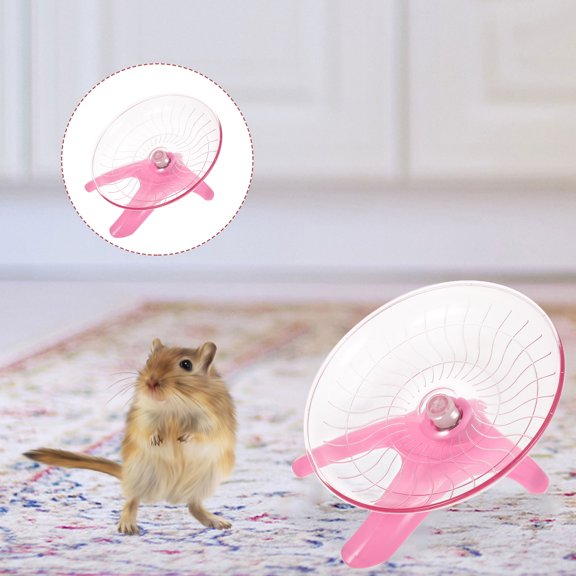 POPETPOP Durable White Plastic Hamster Jogging Exercise Wheel Suitable for Small Pets Running