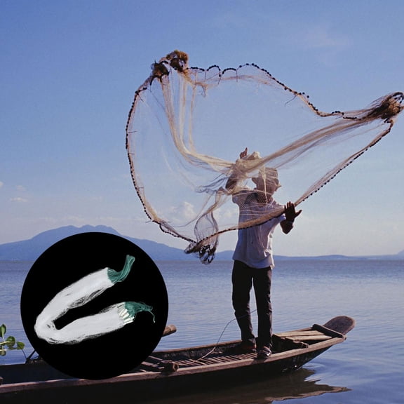POPETPOP Fishing Net Titanium Silver 1Pcs Emergency Rescue High End Users