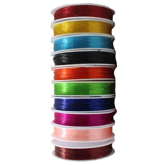 POPETPOP Flexible Beads String for DIY Bracelet Material Perfect for Jewelry Craft Projects